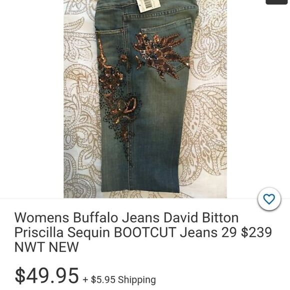 Buffalo Jeans w/ Sequins and Beading by David Bitton Edition - Picture 8 of 8